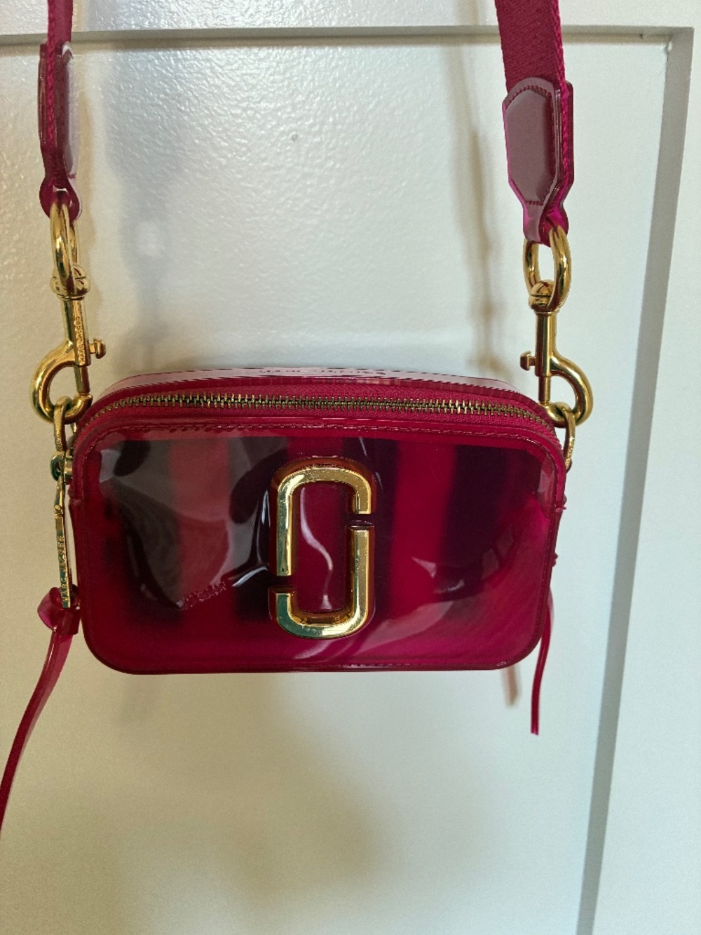 Marc Jacobs Fuchsia Jelly Snapshot Crossbody